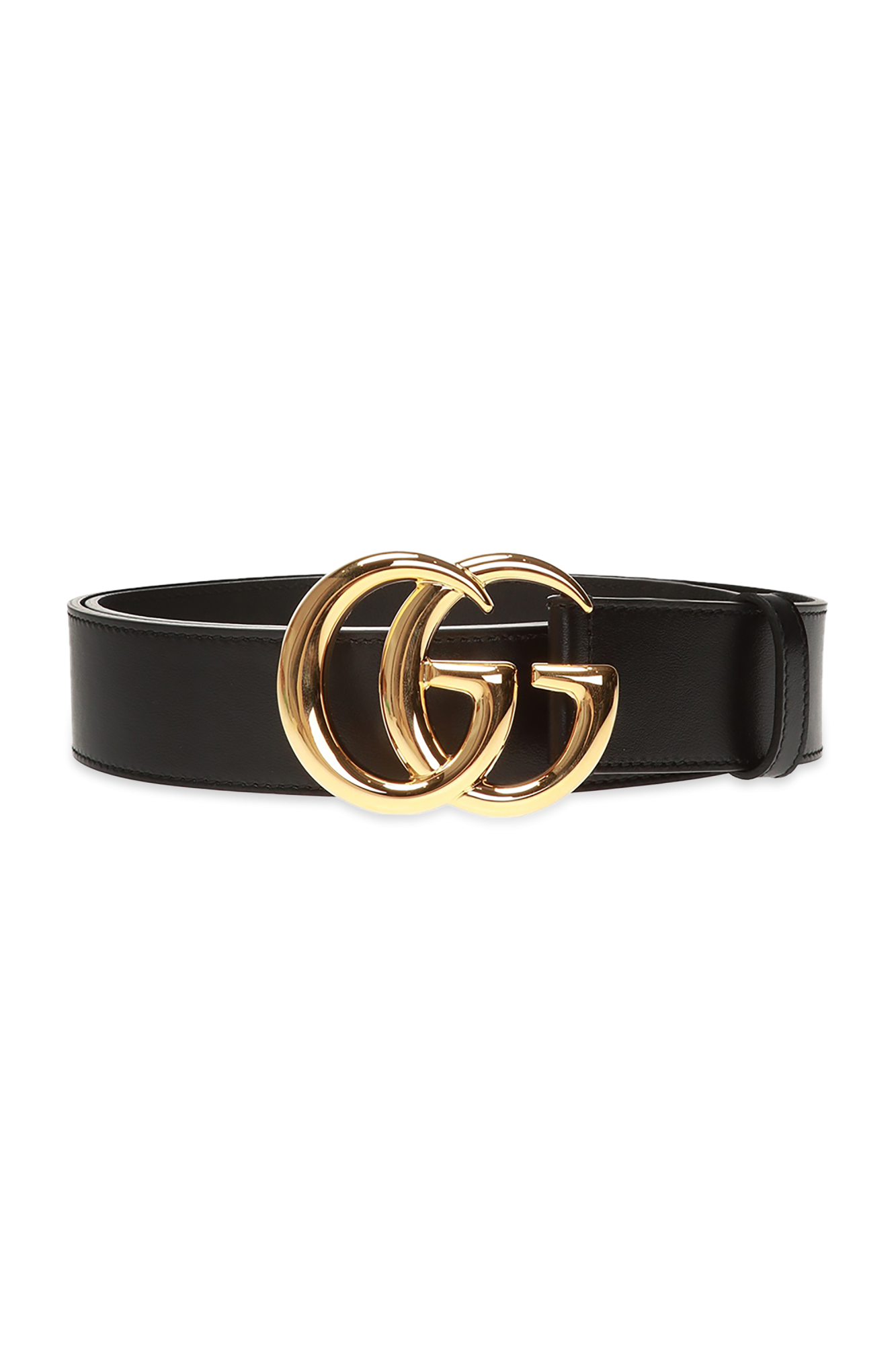 Black Leather belt with logo Gucci Vitkac GB